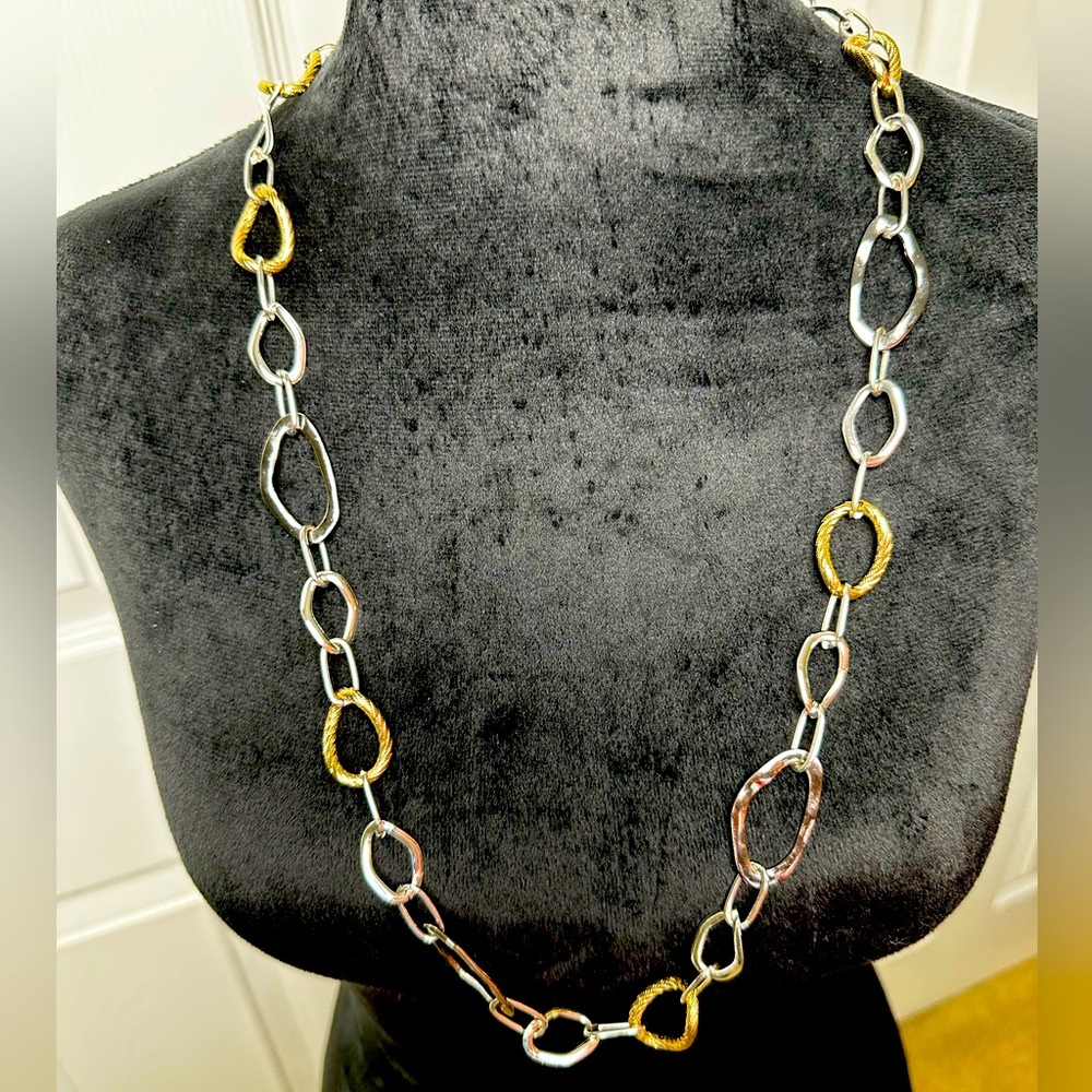Mixed Metal Link Necklace